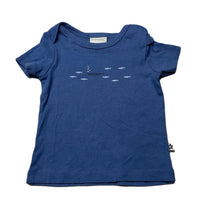 Load image into Gallery viewer, Boys Marquise, blue cotton t-shirt / top, fish, GUC, size 0,  