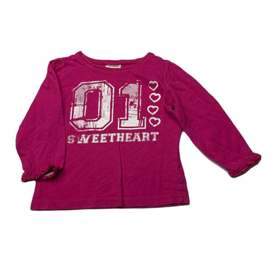 Girls Essentials, cotton long sleeve top, FUC, size 1,  