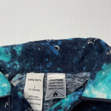 Load image into Gallery viewer, Boys Baby Berry, flannel cotton winter pyjama top, GUC, size 1,  