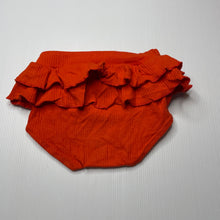 Load image into Gallery viewer, Girls Baby Berry, ribbed ruffle nappy cover / bloomers, EUC, size 1,  