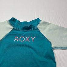 Load image into Gallery viewer, Girls Roxy, short sleeve rashie / swim top, EUC, size 12 months,  