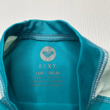 Load image into Gallery viewer, Girls Roxy, short sleeve rashie / swim top, EUC, size 12 months,  