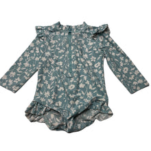 Load image into Gallery viewer, Girls Anko, floral long sleeve swim one-piece, GUC, size 0,  