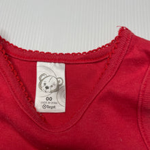 Load image into Gallery viewer, Girls Target, red cotton singlet top, GUC, size 00,  