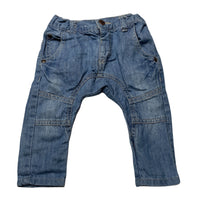 Load image into Gallery viewer, Boys Target, blue denim pants, adjustable, GUC, size 0,  