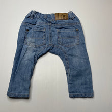 Load image into Gallery viewer, Boys Target, blue denim pants, adjustable, GUC, size 0,  