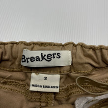 Load image into Gallery viewer, Boys Breakers, stretch cotton shorts, adjustable, GUC, size 2,  