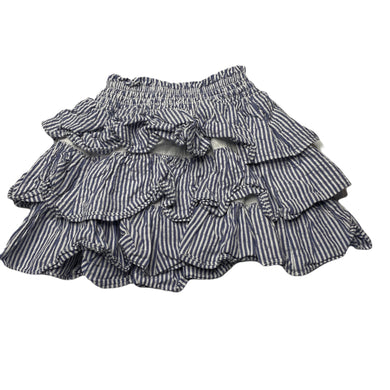 Girls Pippa & Julie, tiered cotton skirt, elasticated, L: 26cm, GUC, size 2,  