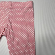 Load image into Gallery viewer, Girls CANDY STRIPES, pink &amp; white spot leggings / bottoms, EUC, size 1,  