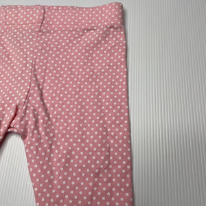 Girls CANDY STRIPES, pink & white spot leggings / bottoms, EUC, size 1,  