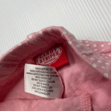 Load image into Gallery viewer, Girls CANDY STRIPES, pink &amp; white spot leggings / bottoms, EUC, size 1,  