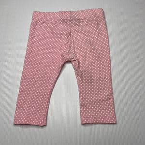 Girls CANDY STRIPES, pink & white spot leggings / bottoms, EUC, size 1,  