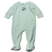 Load image into Gallery viewer, unisex Bebe by Minihaha, embroidered velour zip coverall / romper, EUC, size 000,  