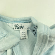 Load image into Gallery viewer, unisex Bebe by Minihaha, embroidered velour zip coverall / romper, EUC, size 000,  