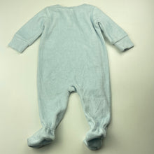 Load image into Gallery viewer, unisex Bebe by Minihaha, embroidered velour zip coverall / romper, EUC, size 000,  