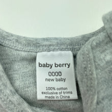 Load image into Gallery viewer, unisex Baby Berry, cotton bodysuit / romper, rabbit, EUC, size 0000,  