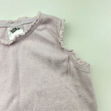 Load image into Gallery viewer, Girls Baby Berry, pointelle cotton bodysuit / romper, GUC, size 0,  