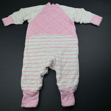 Load image into Gallery viewer, Girls THE SLEEPY COMPANY, 3.5 Tog organic cotton sleepsuit, detachable sleeves, FUC, size 0-1,  