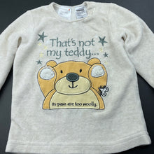 Load image into Gallery viewer, unisex That's not my, Teddy, velour long sleeve top, GUC, size 0,  