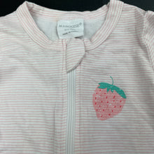 Load image into Gallery viewer, Girls Marquise, striped stretchy zip up romper, EUC, size 000,  