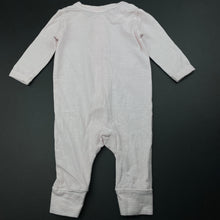 Load image into Gallery viewer, Girls Marquise, striped stretchy zip up romper, EUC, size 000,  