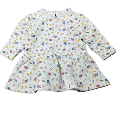 Girls Anko, lightly quilted long sleeve dress, EUC, size 00, L: 35cm