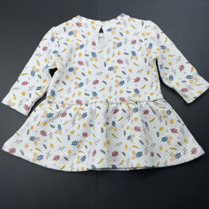 Girls Anko, lightly quilted long sleeve dress, EUC, size 00, L: 35cm