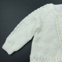 Load image into Gallery viewer, Girls handmade, knitted cardigan, armpit to armpit: 23cm, armpit to cuff: 16cm, EUC, size 000,  