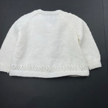 Load image into Gallery viewer, Girls handmade, knitted cardigan, armpit to armpit: 23cm, armpit to cuff: 16cm, EUC, size 000,  