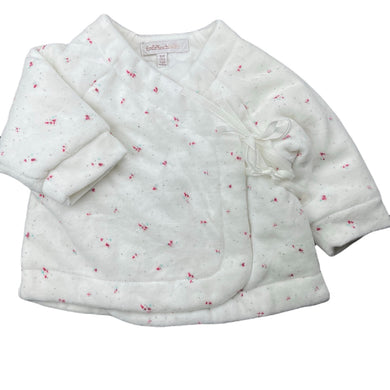 Girls Fox & Finch, wadded velour floral wrap-over sweater, GUC, size 000,  