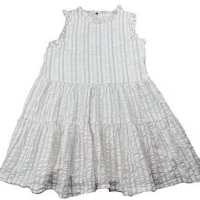 Girls David Jones, striped cotton summer dress, GUC, size 6, L: 59cm