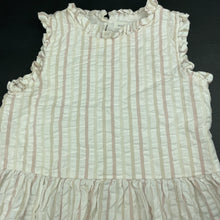 Load image into Gallery viewer, Girls David Jones, striped cotton summer dress, GUC, size 6, L: 59cm