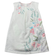 Load image into Gallery viewer, Girls B Collection, lined party dress, flowers &amp; birds, EUC, size 3, L: 51cm