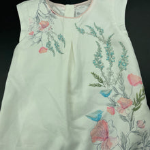 Load image into Gallery viewer, Girls B Collection, lined party dress, flowers &amp; birds, EUC, size 3, L: 51cm