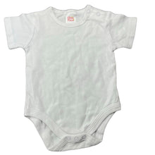 Load image into Gallery viewer, unisex Ollies Place, white soft cotton bodysuit / romper, EUC, size 000,  