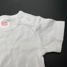 Load image into Gallery viewer, unisex Ollies Place, white soft cotton bodysuit / romper, EUC, size 000,  