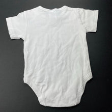 Load image into Gallery viewer, unisex Ollies Place, white soft cotton bodysuit / romper, EUC, size 000,  