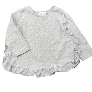 Girls Pumpkin Patch, grey marle long sleeve top, GUC, size 0,  