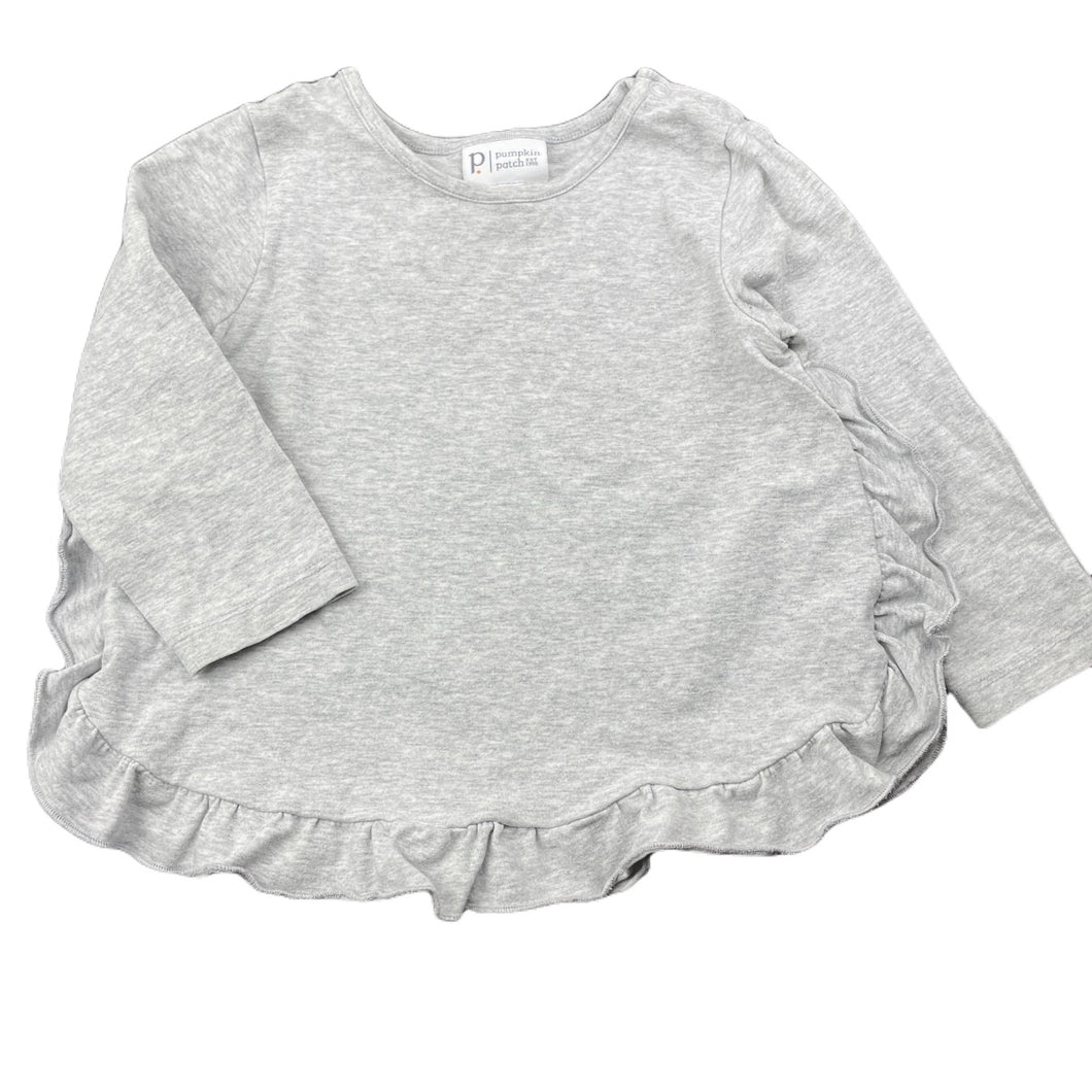 Girls Pumpkin Patch, grey marle long sleeve top, GUC, size 0,  