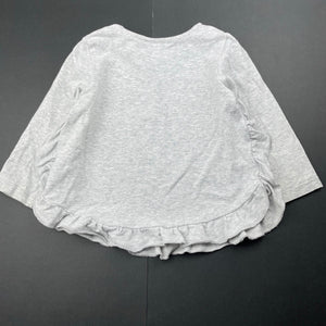 Girls Pumpkin Patch, grey marle long sleeve top, GUC, size 0,  