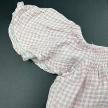 Load image into Gallery viewer, Girls Anko, checked crinkle cotton summer dress, FUC, size 7, L: 56cm