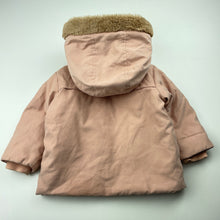 Load image into Gallery viewer, Girls Target, fleece lined hooded jacket / coat, GUC, size 0,  