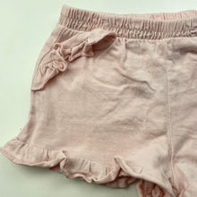 Load image into Gallery viewer, Girls Dymples, pink organic cotton shorts, elasticated, GUC, size 00,  