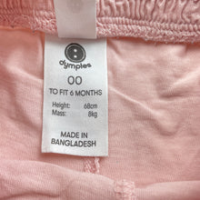 Load image into Gallery viewer, Girls Dymples, pink organic cotton shorts, elasticated, GUC, size 00,  
