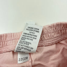 Load image into Gallery viewer, Girls Dymples, pink organic cotton shorts, elasticated, GUC, size 00,  