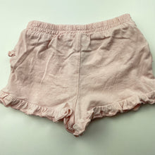 Load image into Gallery viewer, Girls Dymples, pink organic cotton shorts, elasticated, GUC, size 00,  