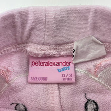 Load image into Gallery viewer, Girls Peter Alexander, pink cotton pants / bottoms, elasticated, FUC, size 0000,  