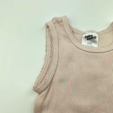 Load image into Gallery viewer, Girls Baby Berry, pink ribbed cotton singlet top, GUC, size 000,  
