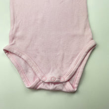 Load image into Gallery viewer, Girls Baby Baby, lace trim ribbed cotton bodysuit / romper, EUC, size 0,  