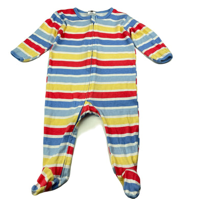 unisex Dymples, striped cotton zip coverall / romper, GUC, size 00,  